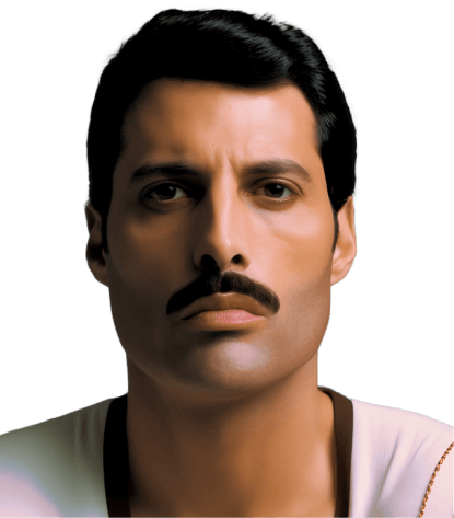 Portrait of Freddie Mercury